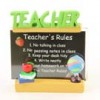 Shinoda Design Center 3-teacher-s-rules-message-plq
