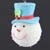4"-4.5"SNOWMAN HEAD ORNA.