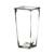 9"TAPERED SQ.VASE 12/CS CLEAR