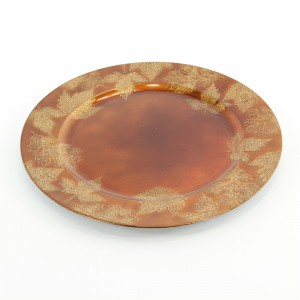 Round Embossed Charger Orange Round Embossed Charger Orange