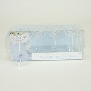 Double Heart Wire Card Holder
