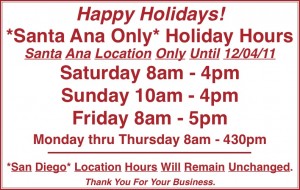 Holiday Santa Ana Extended Hours 1111