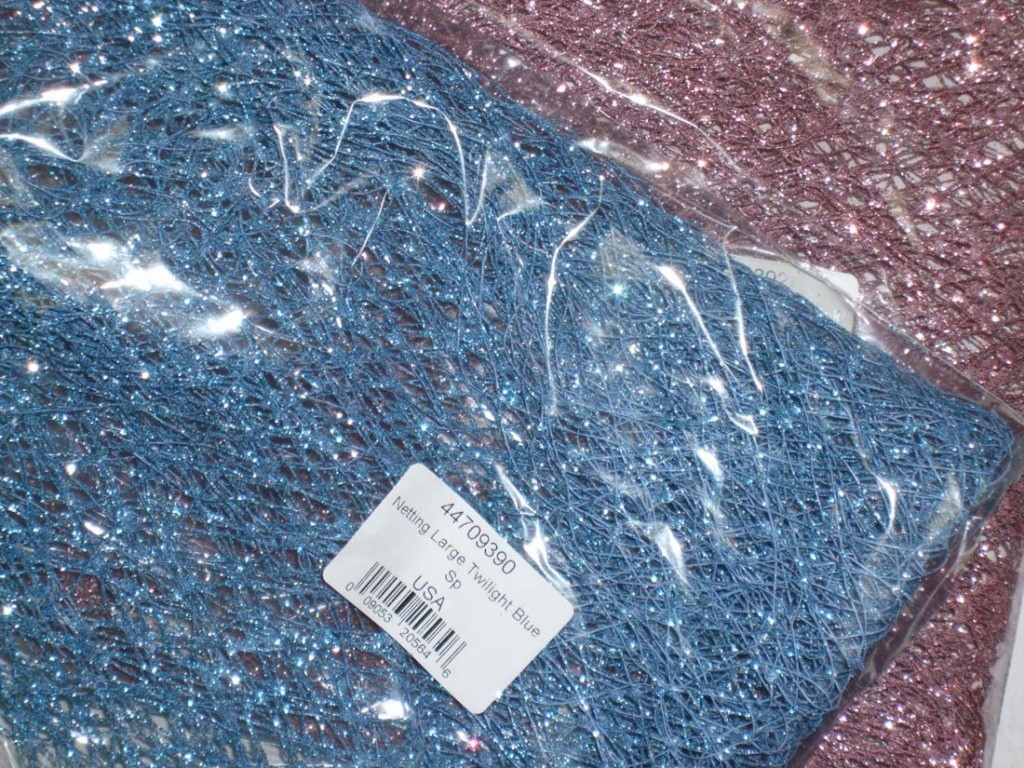 Glittered Netting Ice Pink and Twilight Blue