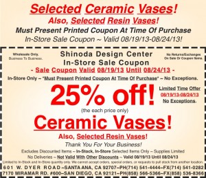 Sale_Instore_Coupon_Selected _Ceramic_Resin_Vases_081913