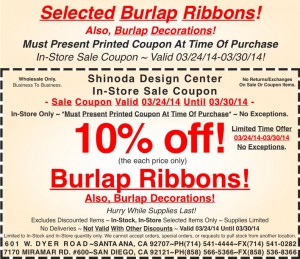 Sale_Instore_Coupon_Selected_Burlap_Ribbons_Decorations_032414